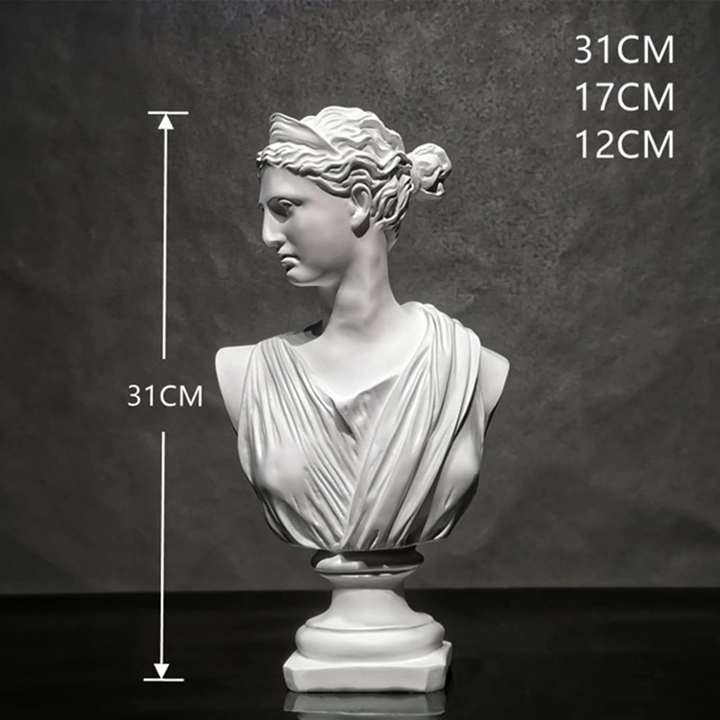 楽天市場】石膏像 月の女神 アルテミス 置物 インテリア 練習用 樹脂製