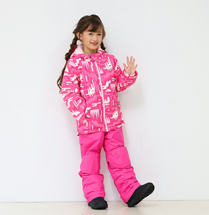 montbell スキーウェア 120サイズ ピンク montbell スキーウェア 120