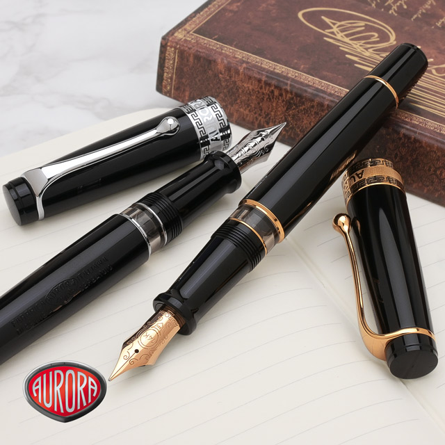 楽天市場】名入れ 万年筆 アウロラ オプティマ ネロ AURORA プレゼント