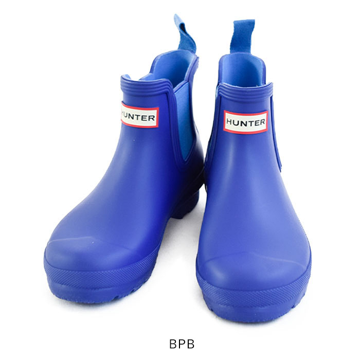 HUNTER ブルー 長靴 箱付き HUNTER（ブルー・ネイビー/青色系）の