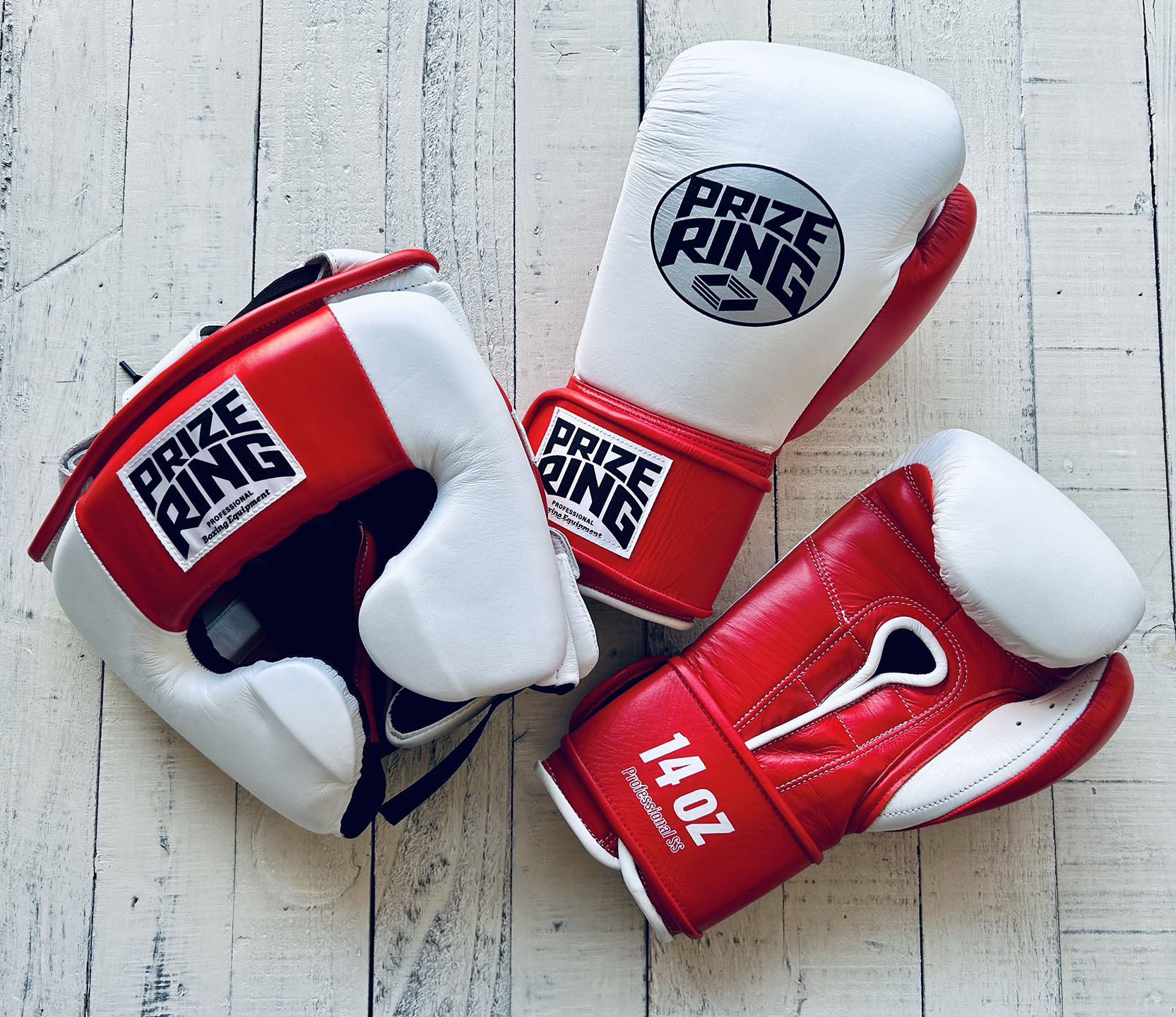楽天市場】PRIZE RING “Professional SS” ボクシンググローブ 白/赤