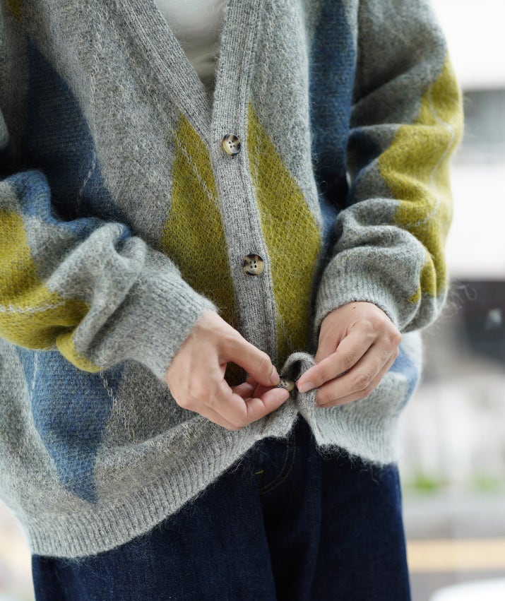 楽天市場】toiro モヘア・アーガイル・カーディガン A/W 秋冬 日本製