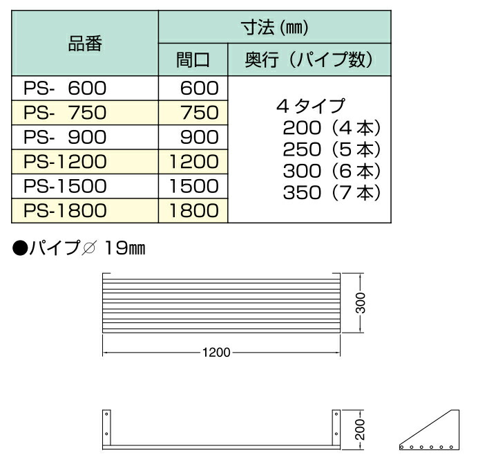 楽天市場】東製作所 パイプ棚 PS-1200-250 AZUMA 組立式 : プロストア