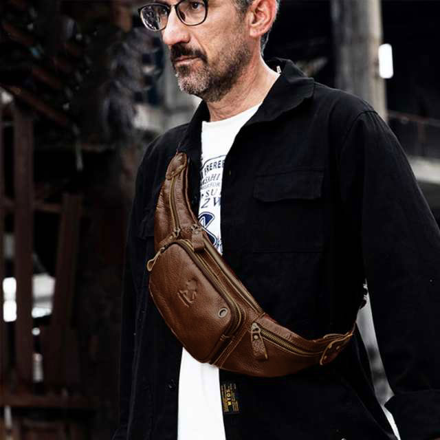 楽天市場】ウエストバッグ 本革 メンズ 2WAY 革 本革 レザー ボディ