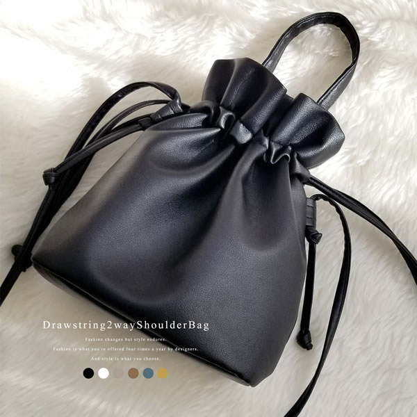 楽天市場】巾着 バッグ ショルダーバッグ 2way ミニバッグ 巾着バッグ