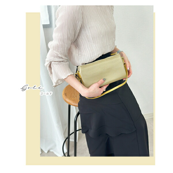 楽天市場】ショルダーバッグ レディース 3way クラッチ レザー 本革 お