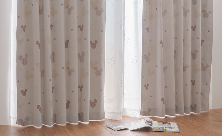楽天市場】ディズニー カーテン 2枚組 幅100cm 丈200cm 遮光カーテン