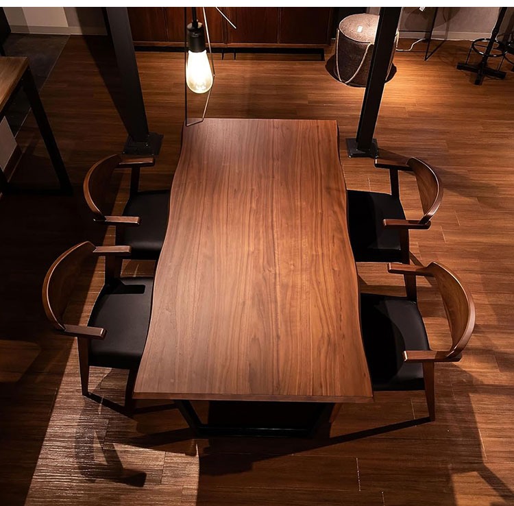 楽天市場】筑波産商 ダイニングテーブル 165×90 一枚板調