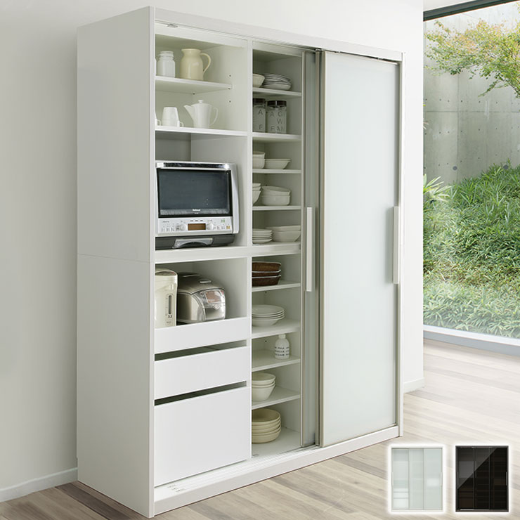 楽天市場】食器棚 完成品 引き戸 幅160cm 高さ200cm 開梱設置無料