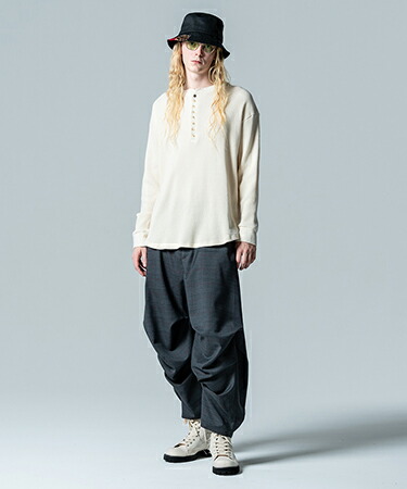 楽天市場】【glamb(グラム)】Irregular Tuck Wide Slacks ファイブ