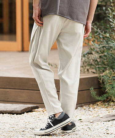 楽天市場】【CAMBIO(カンビオ)】ストレッチサルエルテーパードパンツ