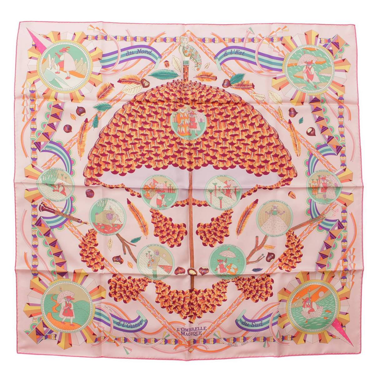 楽天市場】【エルメス】Hermes カレ90 シルクスカーフ L'OMBRELLE