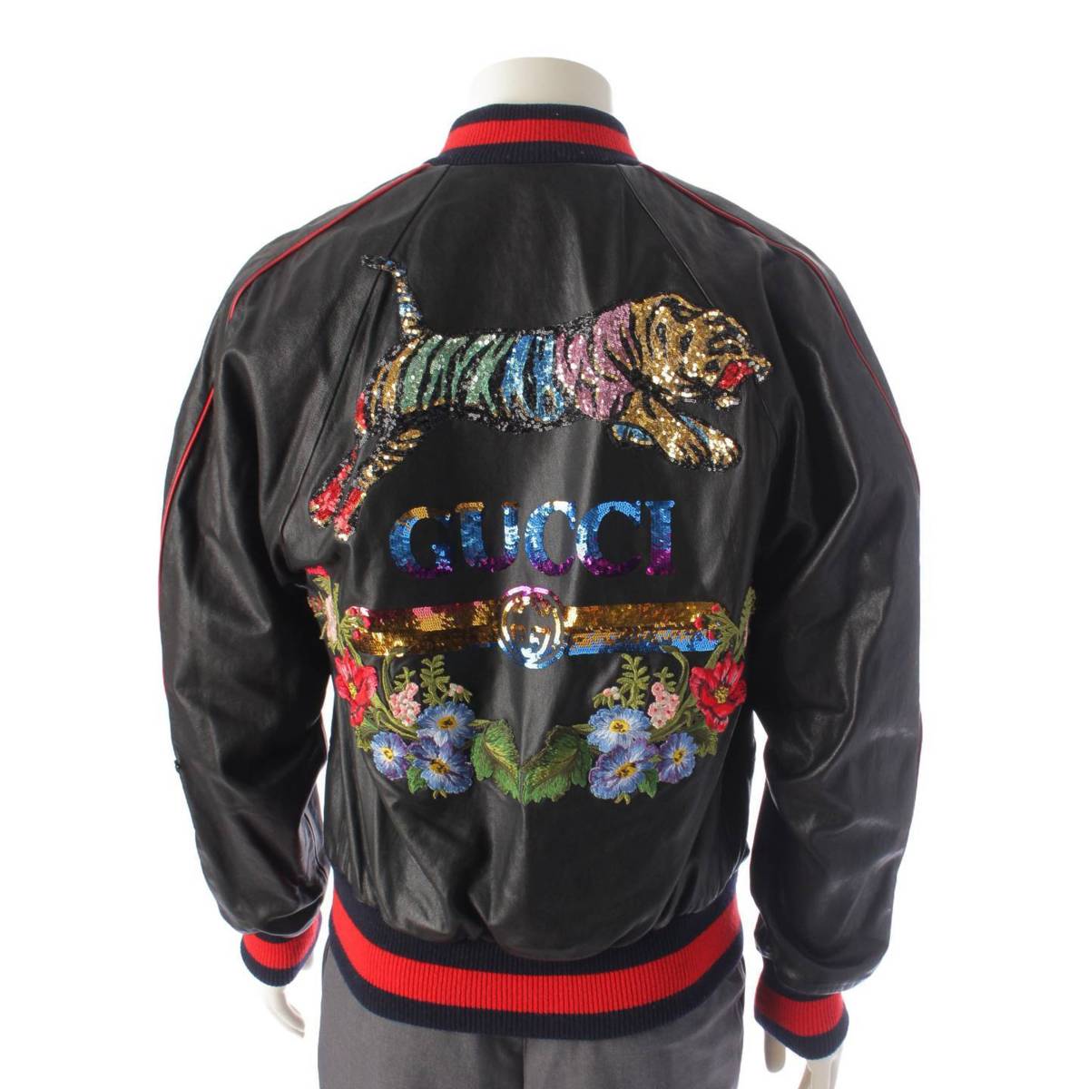 楽天市場】【グッチ】Gucci DIY メンズ レザー タイガー ボンバー