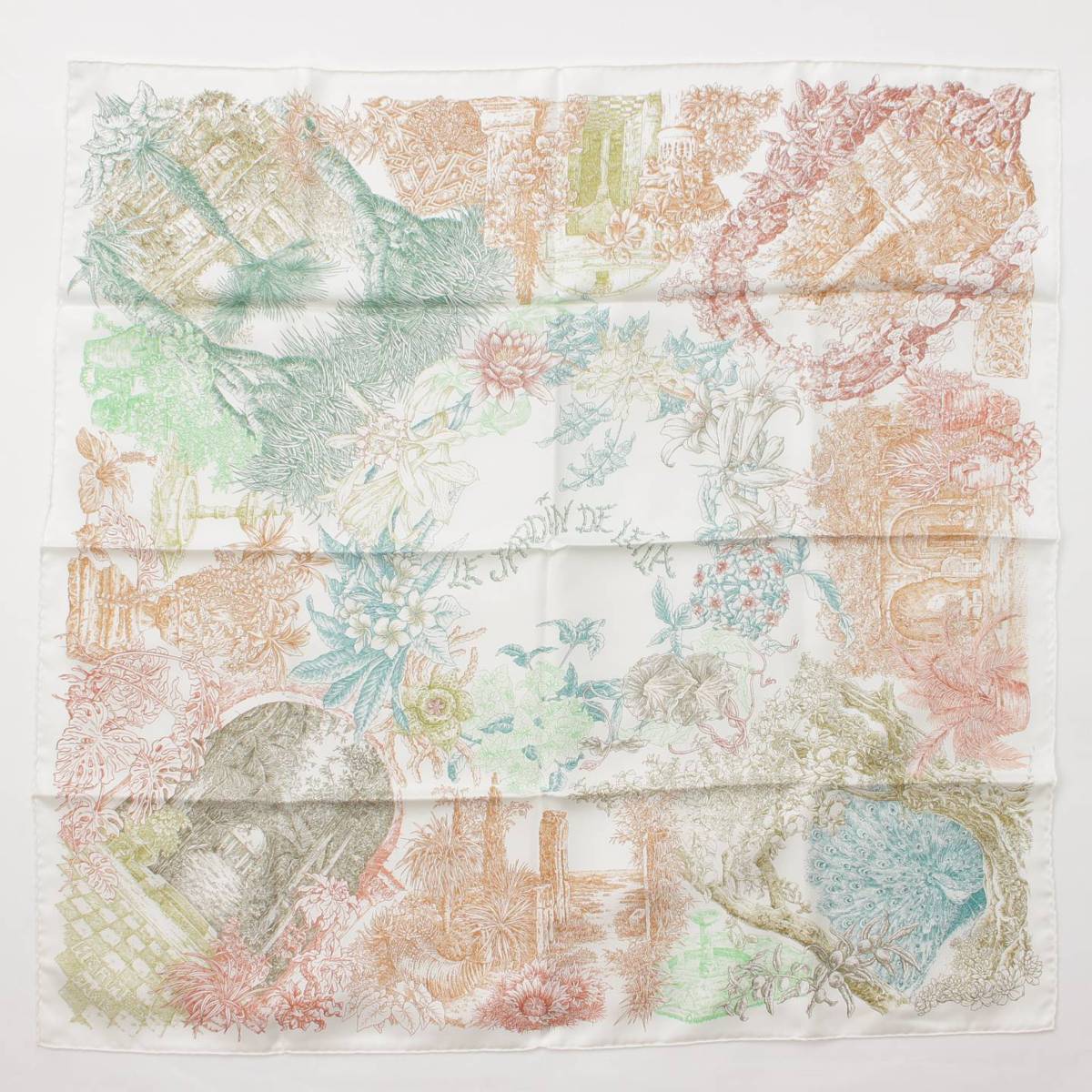 エルメスカレ90シルク Le Jardin de Leilaレイラの庭