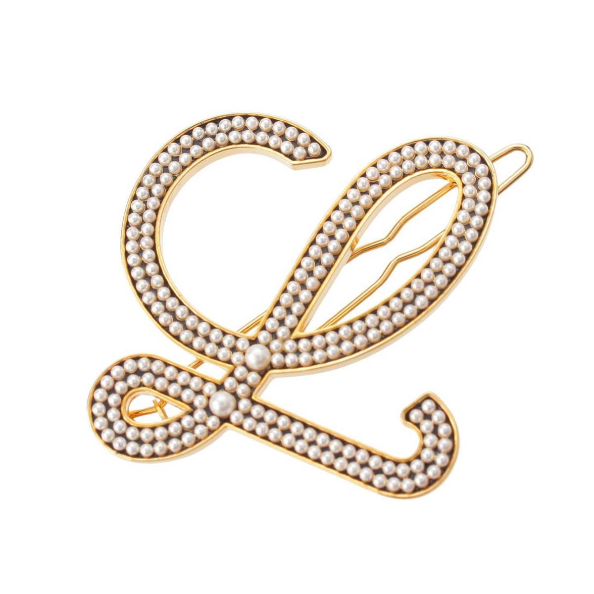 楽天市場】【ロエベ】Loewe Lロゴ Fパール ピンブローチ コサージュ