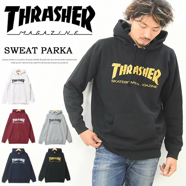 楽天市場】THRASHER スラッシャー ロゴプリント スウェットパーカー