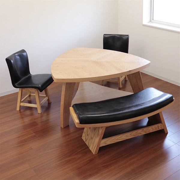 楽天市場】ダイニングテーブルセット 4人掛け 三角 ダイニングテーブル