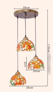 楽天市場】A017676ステンドグラス ペンダントライト ．豪華天井照明