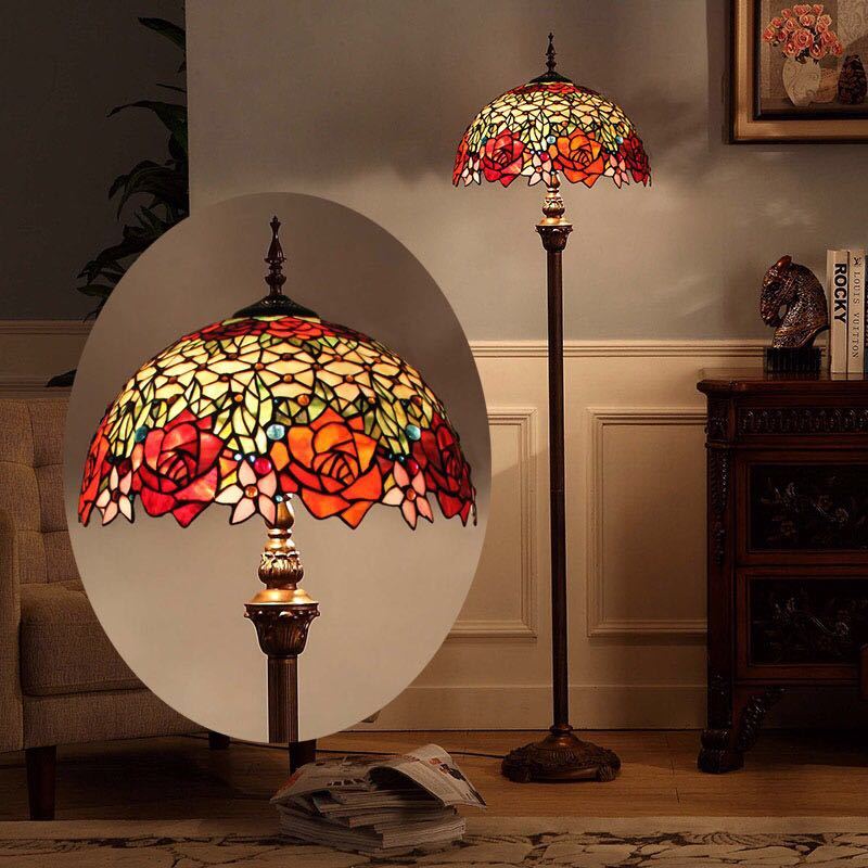 楽天市場】A027847ステンドグラスフロアライト ．間接照明 フロア