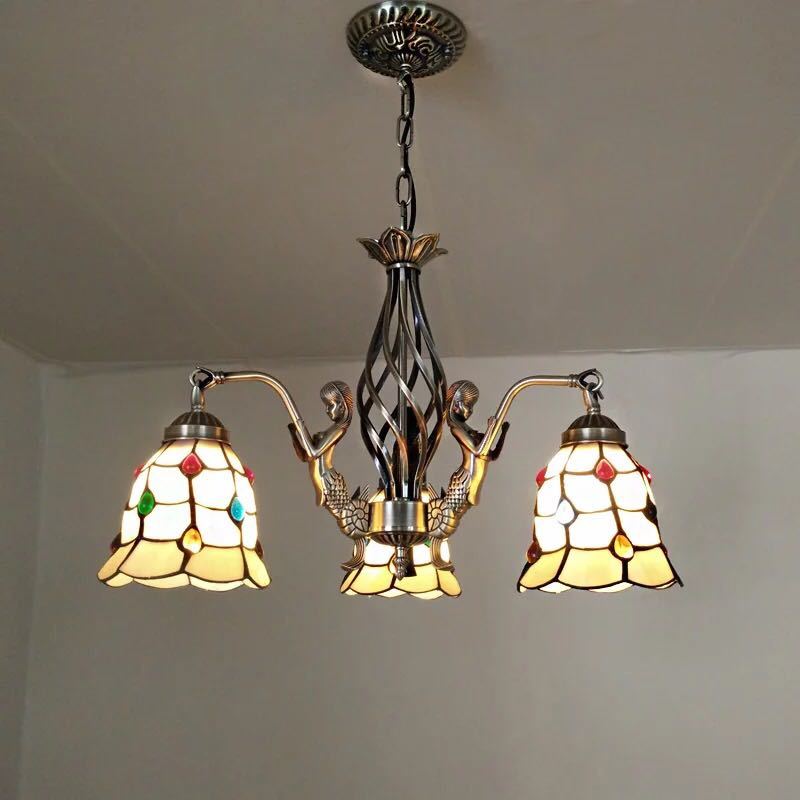 楽天市場】A003044ステンドグラス ペンダントライト 豪華天井照明