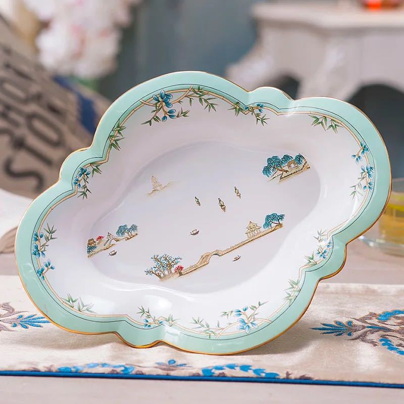 楽天市場】A012386高級果物皿 盛り皿 お菓子皿、フルーツプレート 花柄