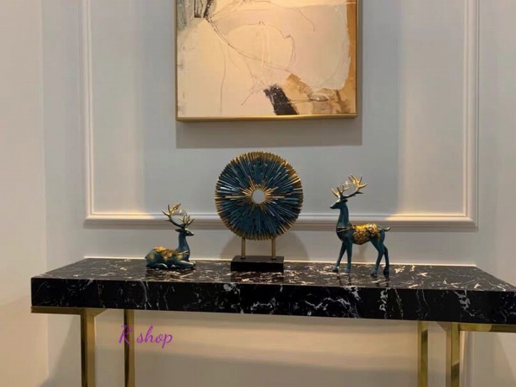 楽天市場】A008882高級サイドテーブル 人造大理石コンソールテーブル