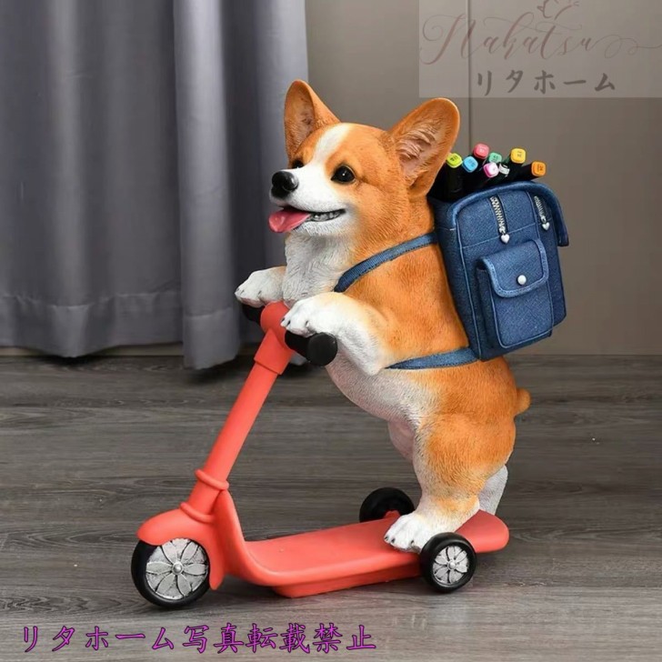 楽天市場】A040796新品 収納 置物 植木鉢 盆栽工芸品 コーギー犬雑貨