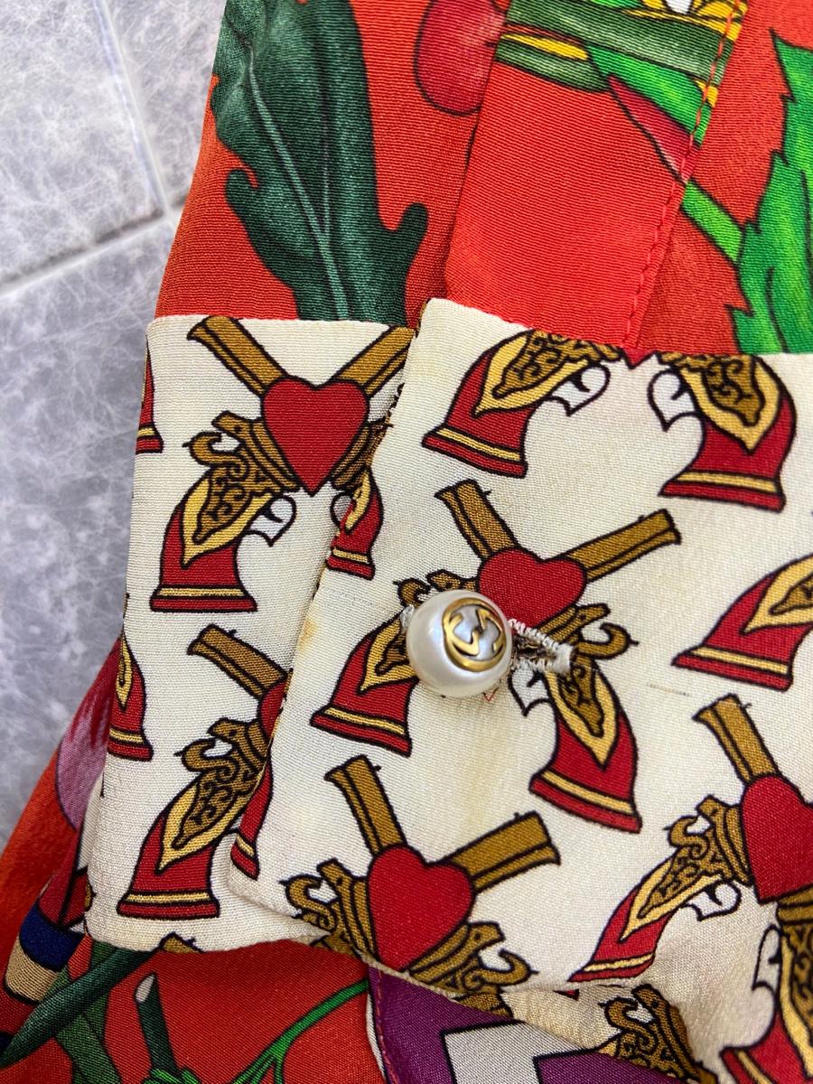 楽天市場】18AW GUCCI （グッチ） フラワー柄 シルク シャツ