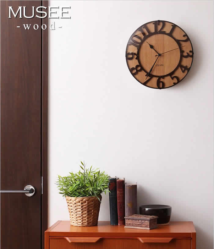 楽天市場】電波時計 掛け時計 時計 木製 木 ウッド 壁掛け 壁掛け時計
