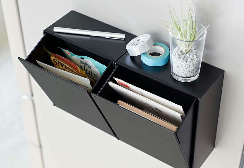 楽天市場】［ マグネットダストボックス＆収納ケース タワー ］山崎