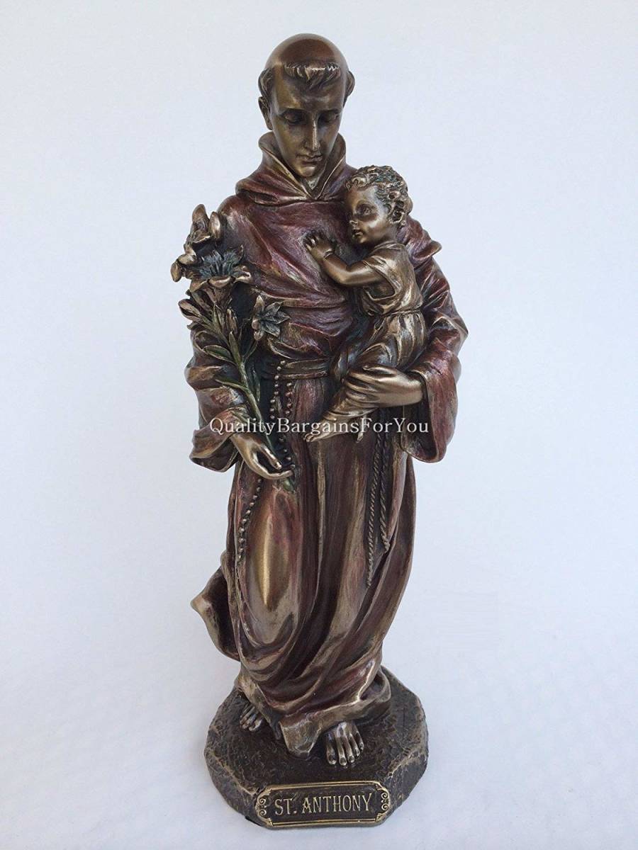 楽天市場】西洋彫刻 イエスを抱くパドヴァの聖アントニオ 彫像