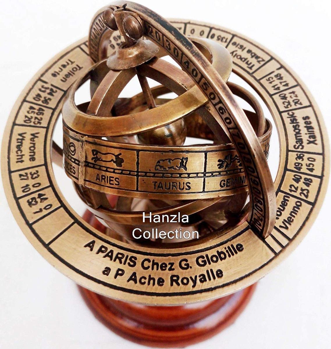 楽天市場】アンティーク風 真鍮製球体アストロラーベ アーミラリ天球儀