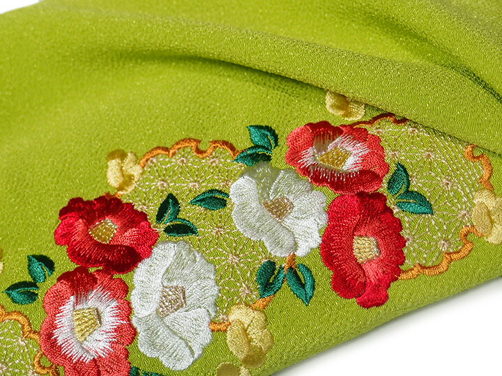 楽天市場】帯揚げ 刺繍 帯揚 振袖 成人式 椿 雪輪 麻の葉 花 古典柄