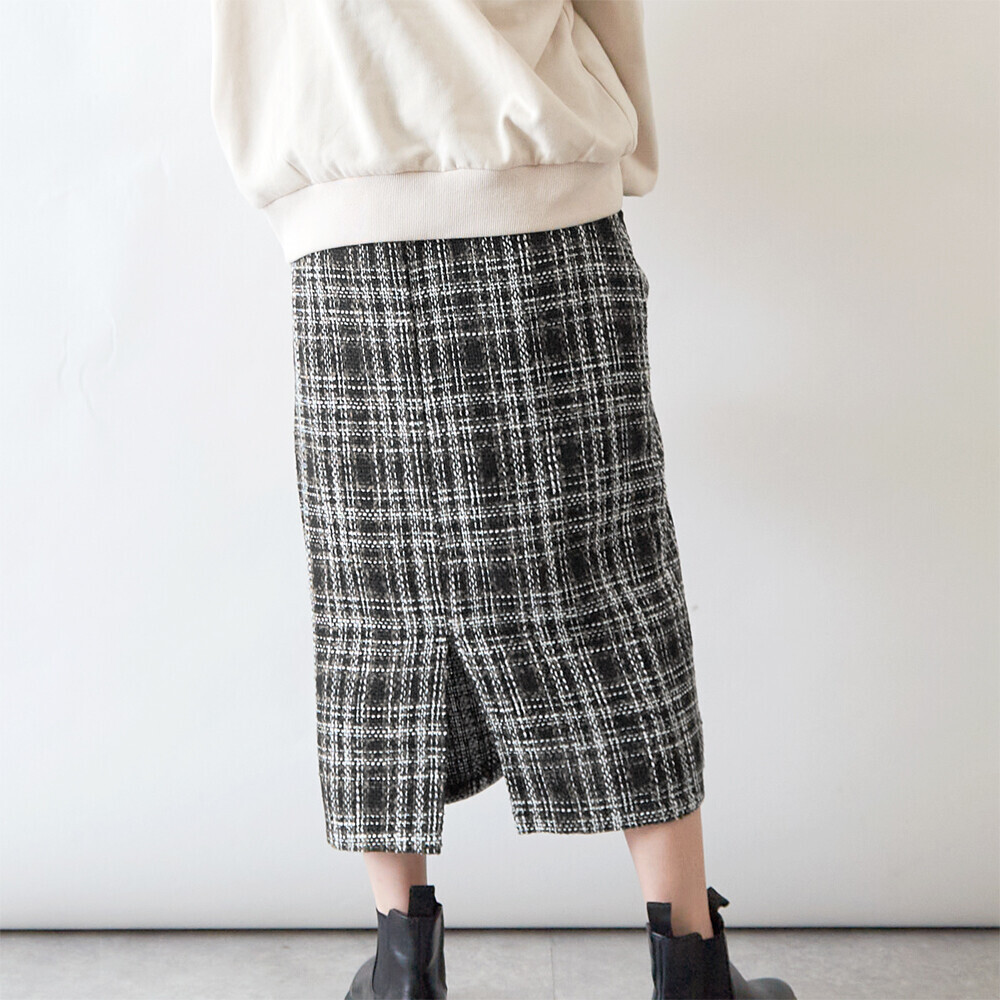 楽天市場】【店内全品SALE】 ツイード 見え チェック 柄 タイト