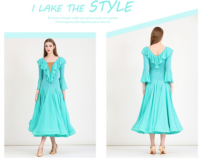 楽天市場】社交ダンスドレス モダンドレス 緑 社交ダンス衣装 社交