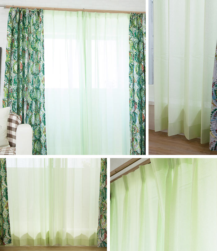 楽天市場】［サイズオーダー］節電対策に！カラフルなレースカーテン