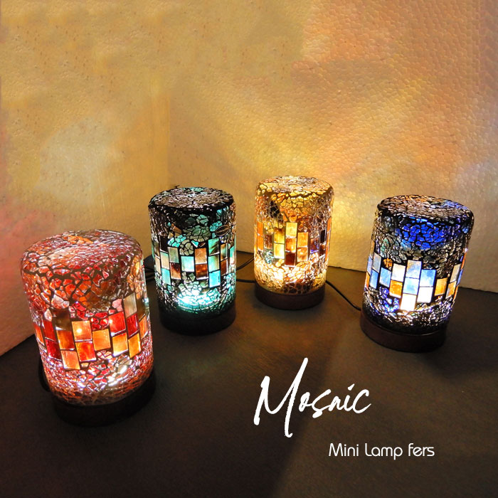 楽天市場】モザイクランプ 白熱球付き テーブルランプ モザイク ガラス