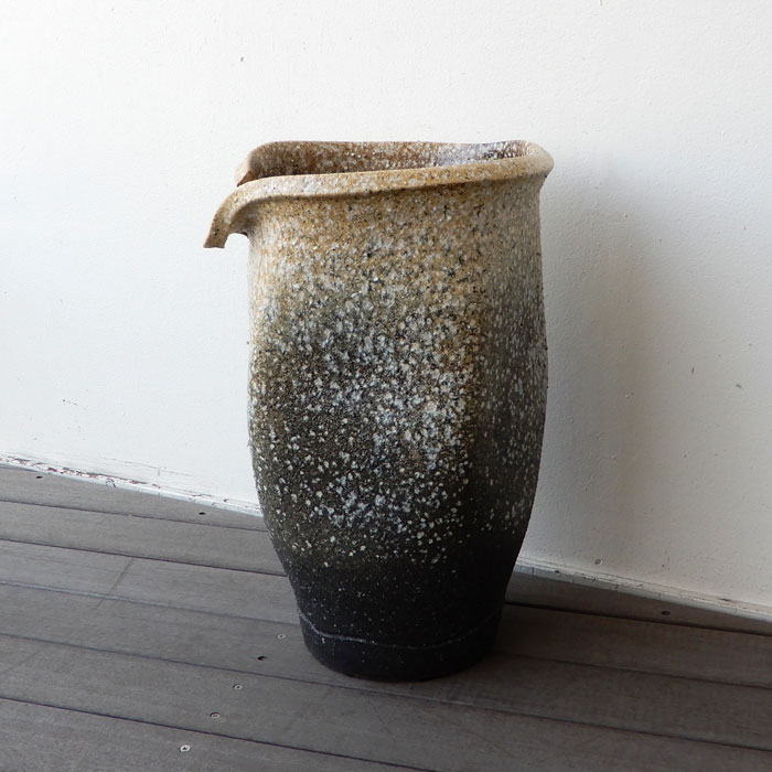 信楽焼傘立て 半切り 高さ42cm 信楽焼傘立て 半切り 高さ42cm 信楽焼