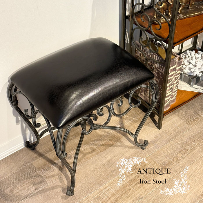 楽天市場】アイアンスツール クッション アンティーク風 フェイク