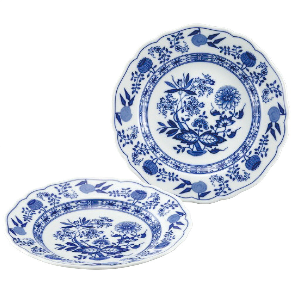 楽天市場】フッチェンロイター ブルーオニオンプレート19cmペア