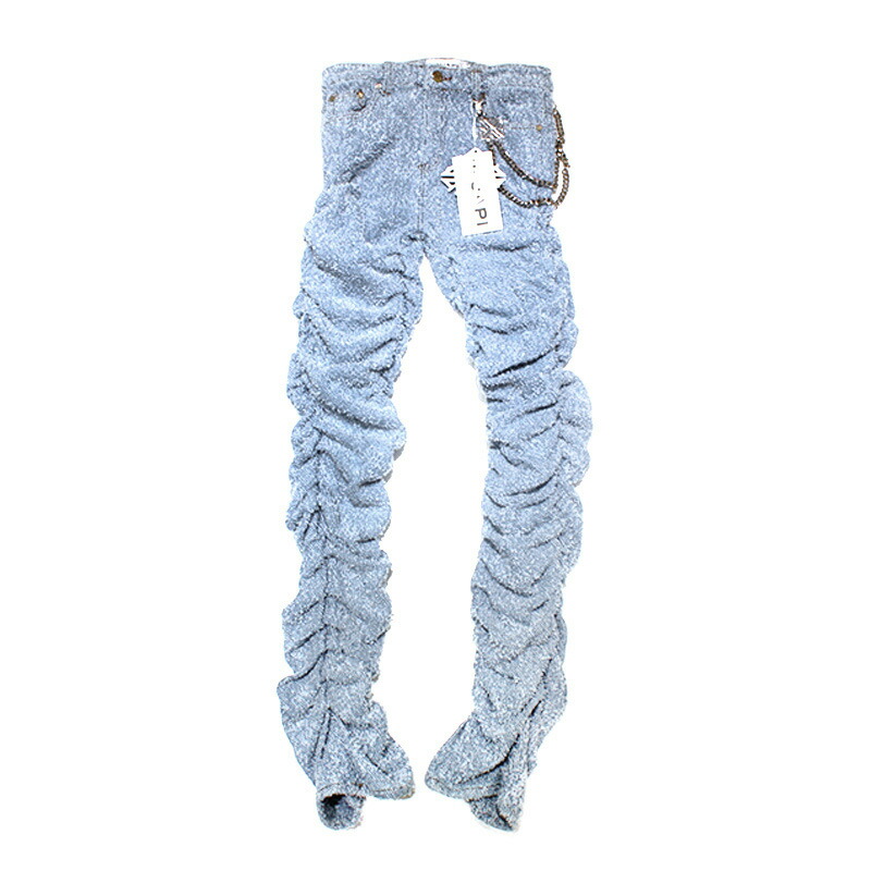 楽天市場】GUAPI グアピ デニムパンツ ギャザー ボトムス ロング SKY