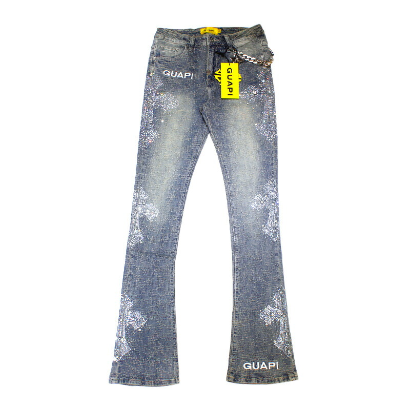 楽天市場】GUAPI グアピ フレアデニムパンツ メンズ ロング丈