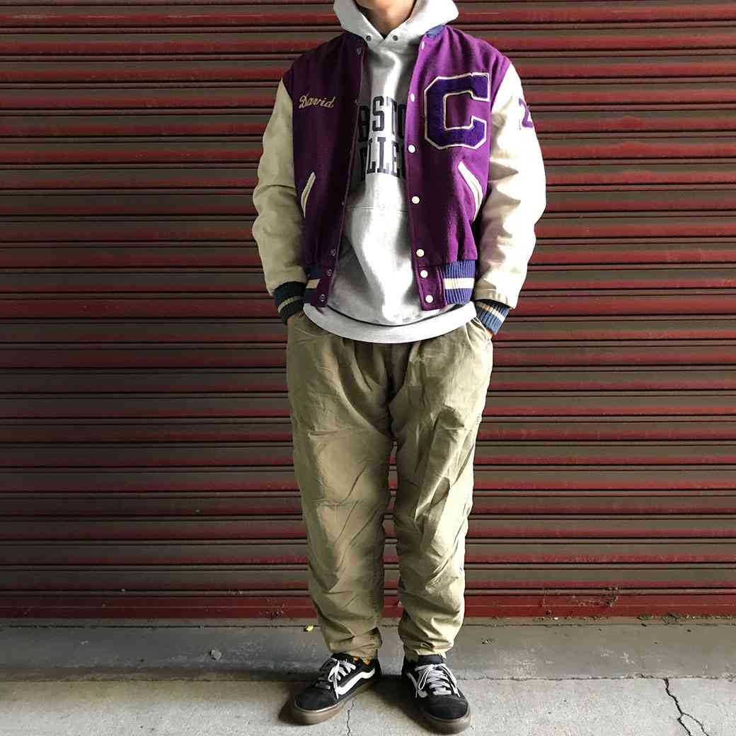 楽天市場】DoLOnNG スタジャン パープル 70's 70年代 長袖 紫 VINTAGE
