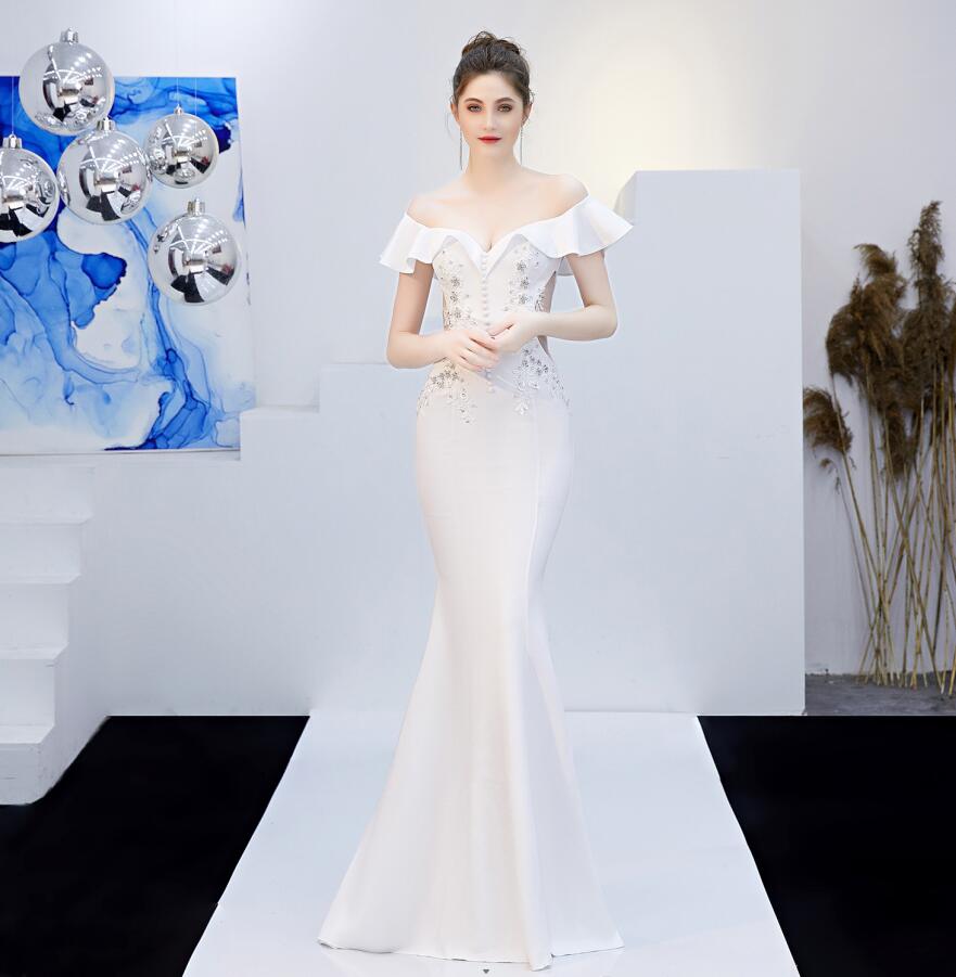 楽天市場】6色 マーメイドドレス パーティードレス オフショルダー