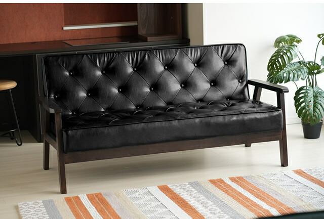 楽天市場】【クーポンあり】3人掛けソファー 3Pソファ 木肘 アーム