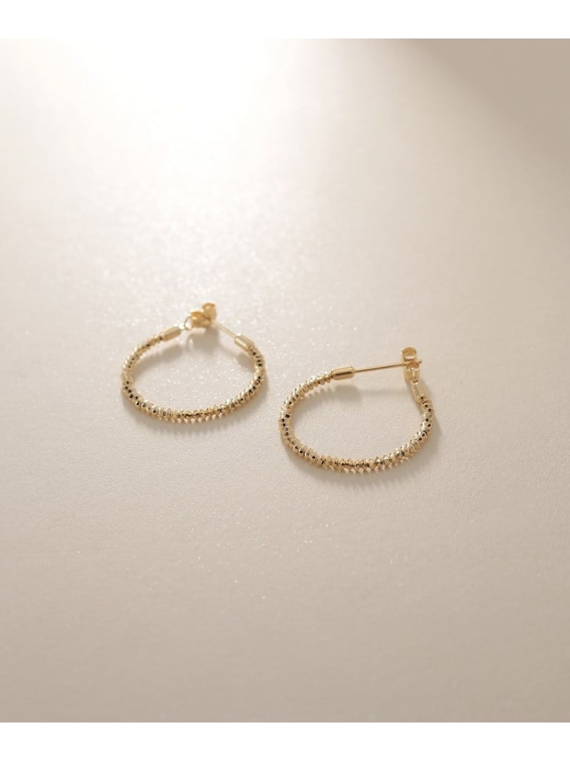 楽天市場】K18カットビーズ フープピアス COCOSHNIK ココシュニック