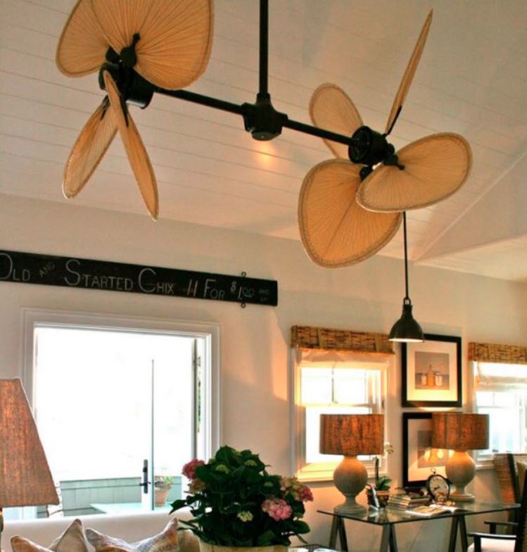 楽天市場】ハワイアン アンティーク シーリングファン ナチュラル