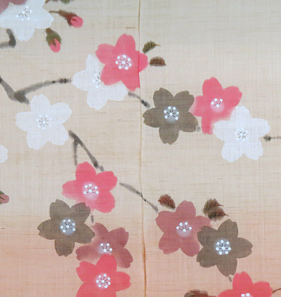 楽天市場】羅工房暖簾（麻桜のれん）・桜/1点限り（桜 さくら サクラ