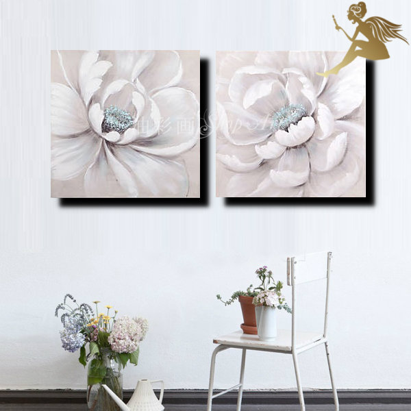 花の絵 油絵 油絵マット付きマット白色 花の絵 油絵 油絵マット付き