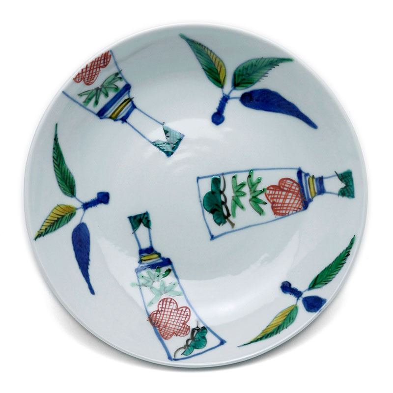 楽天市場】色絵染付羽子板文6寸皿・正木春蔵 : 和食器の愉しみ 工芸店